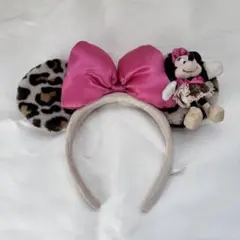 ディズニー ヒョウ柄 カチューシャ ミニーちゃん レオパード
