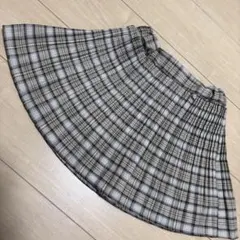 130cm チェックプリーツスカート