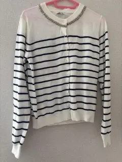 【新品＆タグ付き】earth music&ecology ストライプカーディガン