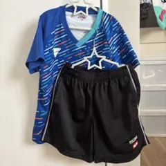 VICTAS スポーツウェア Mサイズ 青　上下セット　卓球ウェア　超美品