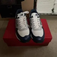 New Balance ML574 ホワイト/ネイビー　ゴルフシューズ　23.5