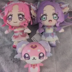 新品 名探偵プリキュア！ コロっとまんまる プリフェイスぬいぐるみ 全3種セット