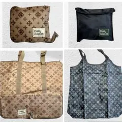 デイリーラシット 折りたたみ保冷エコバッグ＆エコバッグ 2点セット　モノグラム