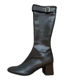 CHARLES & KEITH ゲリー バックルブロックヒールロングブーツ