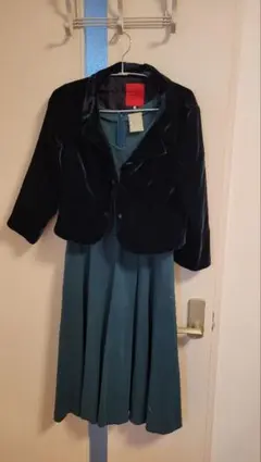 シビラ ダークグリーン ベルベット セットアップ USED 難あり