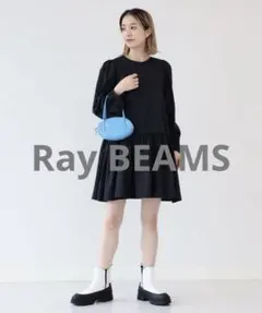 レイビームス　タフタ ボリューム スリーブ ミニワンピース　チュニック　ブラックのサムネイル
