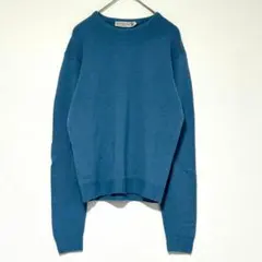 n0645【ザスコッチハウス】セーター　ウール100% ニット　ブルー