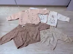 ベビー服　カーディガン　4着セット　双子　色違い　べべ　　70 80