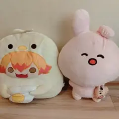 P丸様。クッション　ぬいぐるみ マスコット 2点セット
