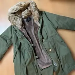 JEANASSIS モッズコート オリーブグリーン　ラビットファー　2way