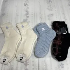 アイボリー・水色・BURBERRYソックスセット