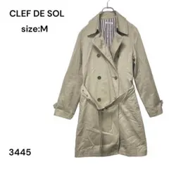 CLEF DE SOL　クレドソル　トレンチコート　アウター　Ｍ　おしゃれ