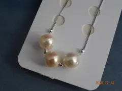 あこや真珠（約7.8-8㎜　3pcs　） SV925チェーン