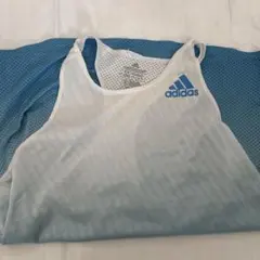 adidas ADIZERO ランニング グラデーションブルー タンクトップ　M