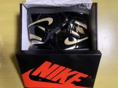 NIKE エアジョーダンI レトロハイOG ブラックゴールド　希少サイズ27.5