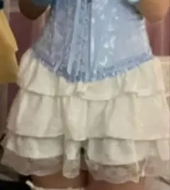 レース フレアミニスカート ホワイト Mのサムネイル
