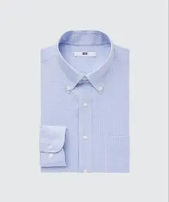 UNIQLO ファインクロスチェックシャツ(ボタンダウンカラー　長袖)