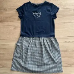 【新品】agnès b. ネイビー 半袖ワンピース 10A