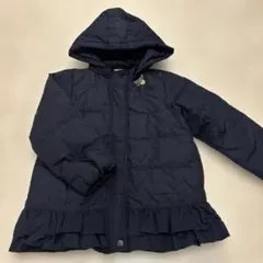 petite mainフリル付きコートネイビー120センチ