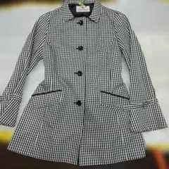 courrèges ギンガムチェック トレンチコート クレージュ 38 M