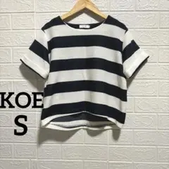 【KOE】　レディース　半袖　Tシャツ　ボーダー　オフィスカジュアル　夏のサムネイル