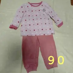 フリース　パジャマ　ミニー　ユニクロ　90　ピンク　星　女の子　ユニクロベビー