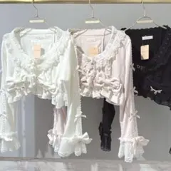 LIZLISA リボンレースボレロカットカーディガンのサムネイル