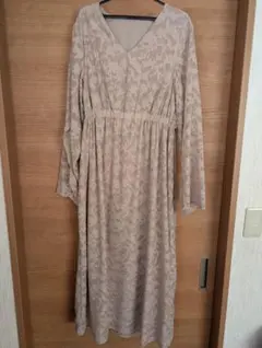 -GRL-花柄 シフォン フレア ワンピース