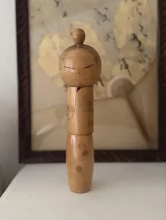 ⬛️希少！⬛️石田とみお作 創作こけし 帽子 木目 無垢 置物 伝統工芸