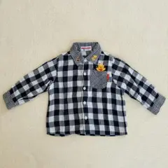 ミキハウス チェック柄長袖シャツ 90cm