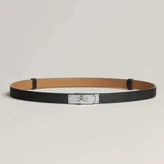 HERMES エルメス ケリー ベルト ブラック シルバー金具 K刻印 美品