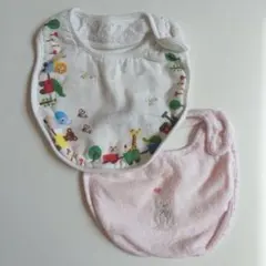 ウチノタオル　ベビー　スタイ　よだれかけ　2枚組 クマ　アニマル