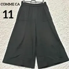 COMME CA ガウチョパンツ クロップド丈 綿混 サイズ11 ブラック
