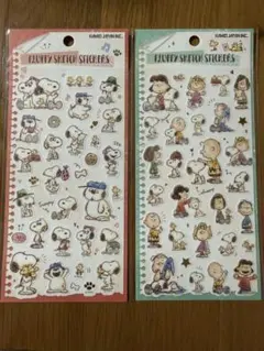 スヌーピー　フロッフィースケッチステッカー 2シートセット