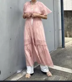 YANUK×CASA FLINE シャーリング2wayドレス ピンクのサムネイル