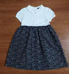 べべ　ワンピース　フォーマル　入学式　発表会　刺繍　ドッキング　130