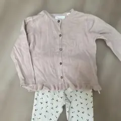 zara baby カーディガン ピンク　フリル