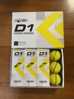 新品未使用　ホンマ　D1 ゴルフボール　イエロー9球　おまけ3球(未使用)