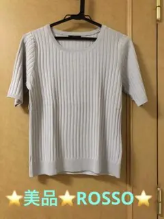 SALE⭐️美品⭐️URBAN RESEARCH ROSSO 5部袖コットンニット⭐️のサムネイル