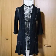 セシルマクビーCECIL McBEE Mサイズ 総レース 七分袖カーディガン