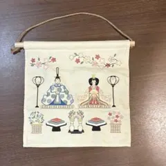 ピンクのひなまつり♡マグネット式タペストリー《フェルトリース