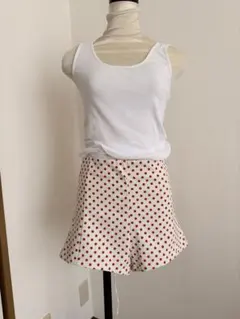 ポルカドットのヴィンテージスタイルのホットショーツ