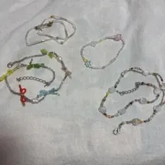 SALE！ハンドメイド　ビーズネックレス4点セット