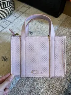 フォッシル Fossil パンチング ハンドバッグ ピンクのサムネイル