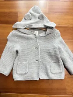 baby GAP フード付きカーディガン 6-12ヶ月 グレー