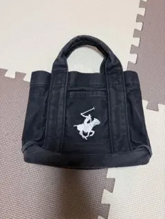黒のポロシャツロゴ刺繍トートバッグのサムネイル