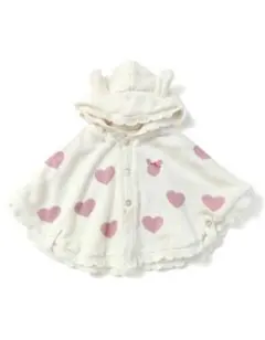 最終価格⭐︎ベビーポンチョ ハート模様 70-80cm