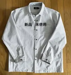 新品　未使用POLO ストライプ　シャツジャケット　春夏　さらり