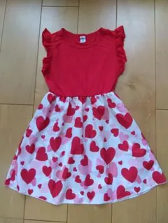 SHEIN ハート柄 半袖ワンピース 7Y