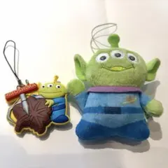 ディズニー リトルグリーンメン ぬいぐるみストラップ タグ付き - メルカリ